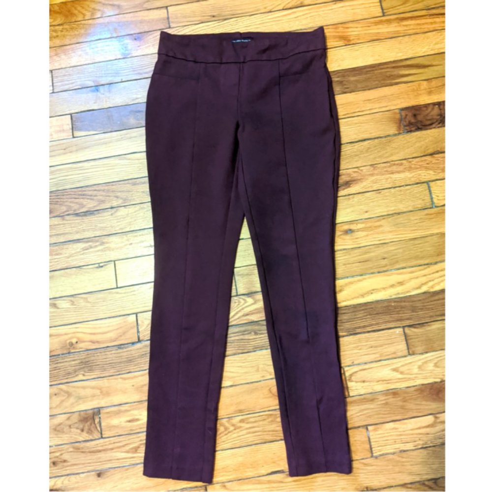 Burgundy stretch trousers